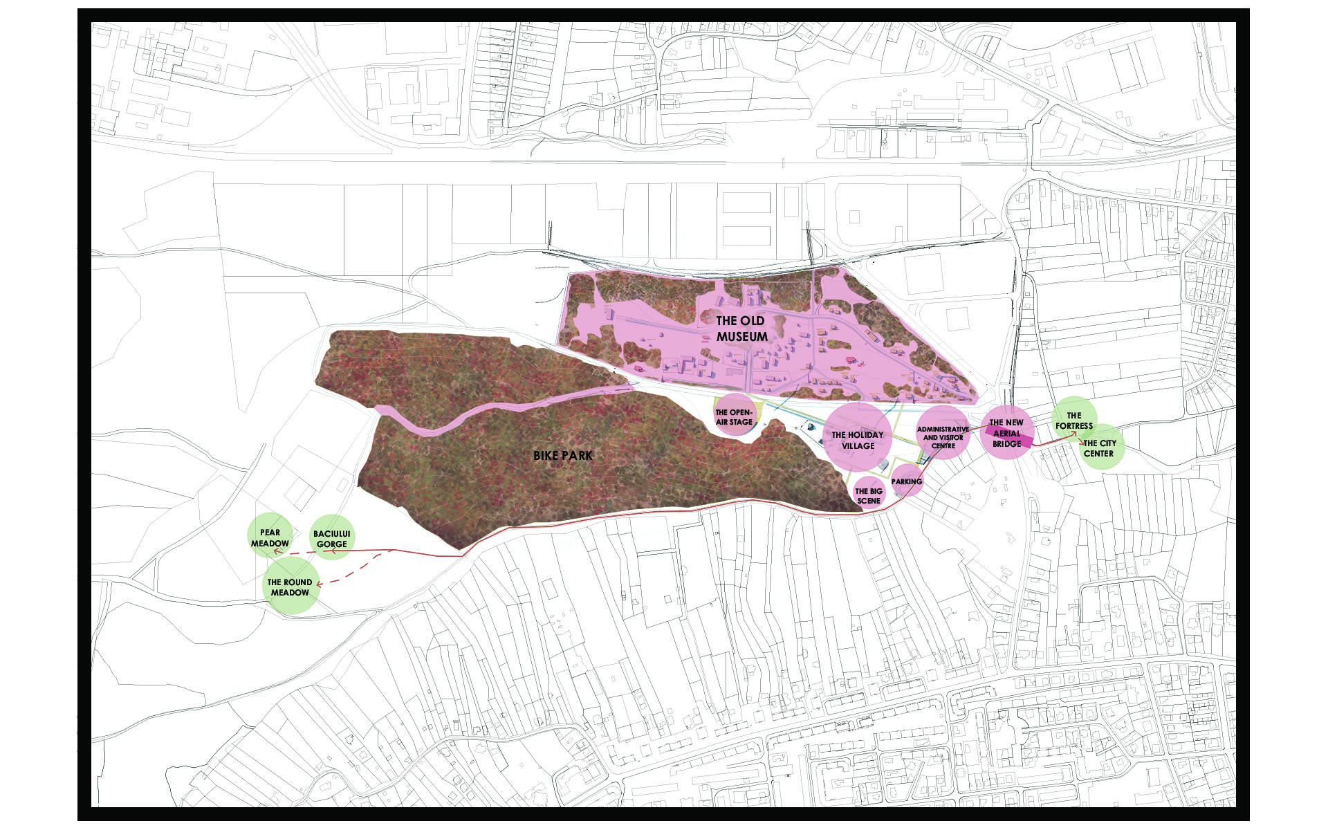 Concurs Parcul Etnografic Cluj - Plan de situatie